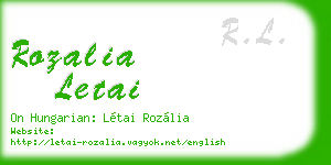 rozalia letai business card